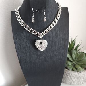 Paparazzi Silver Heart Charm Necklace